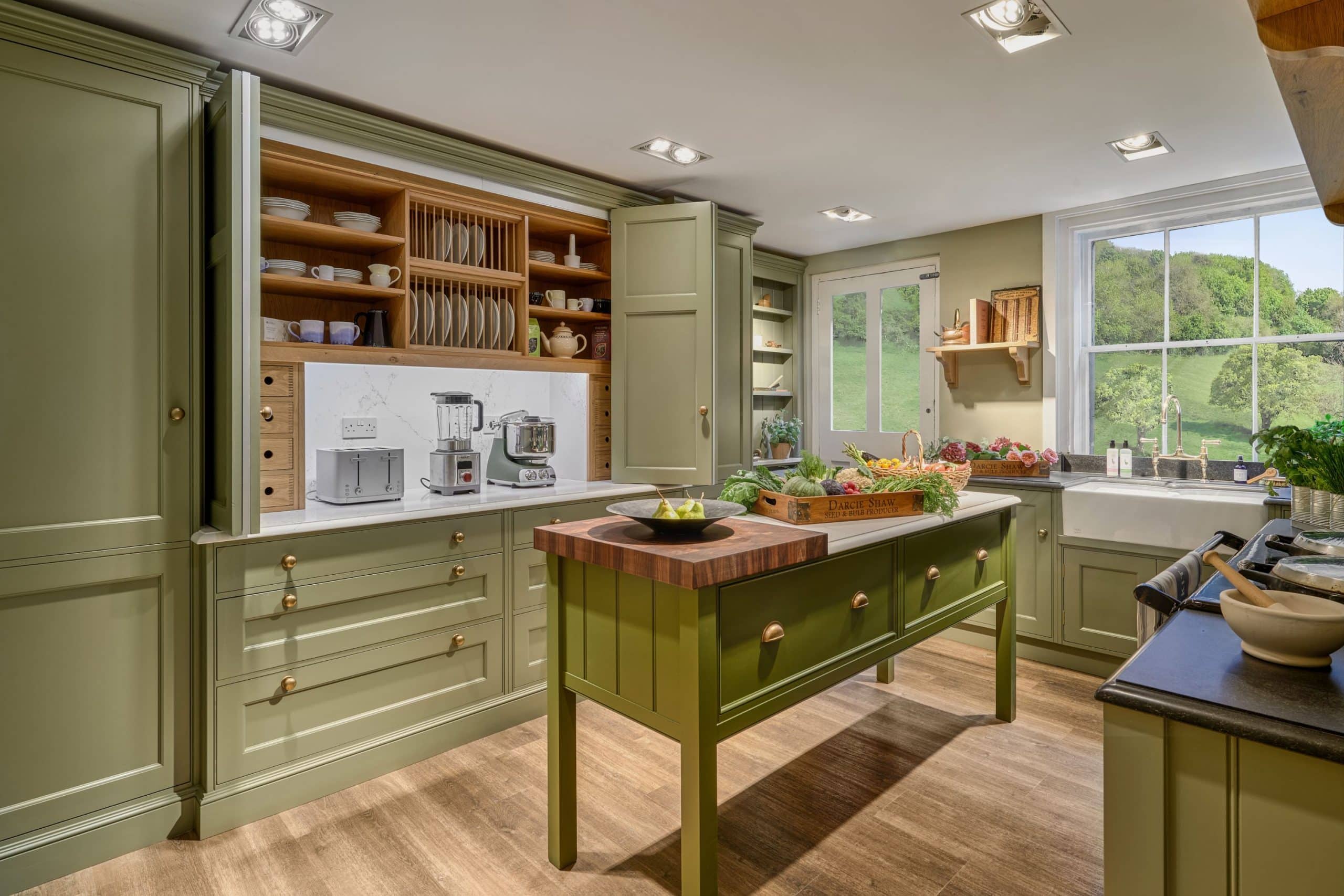 Bespoke handmade farmhouse kitchen with luxury cabinetry